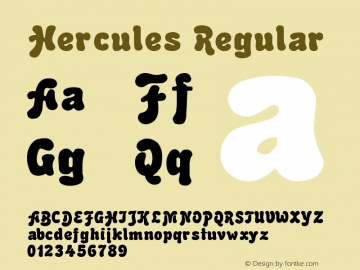 Hercules Regular Version 001.001 Font Sample