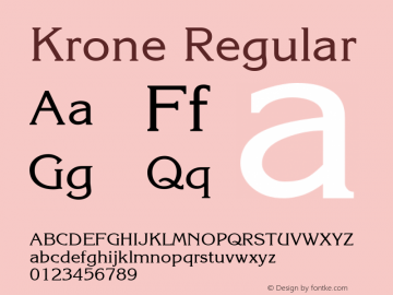 Krone Regular Print Artist: Sierra On-Line, Inc.图片样张