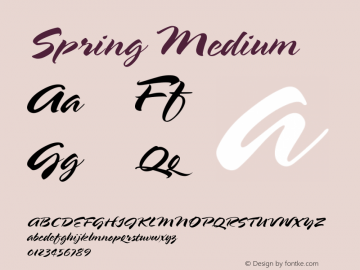 Spring Medium Version 001.001 Font Sample