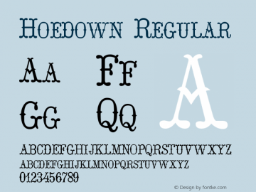 Hoedown Regular Version 001.034图片样张