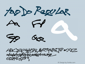 tagDo Regular Version 1.00 Font Sample