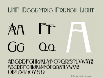 LHF Eccentric French Light Version 001.001 Font Sample