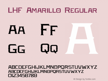 LHF Amarillo Regular Version 000.000 Font Sample