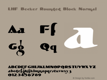 LHF Becker Rounded Block Normal Version 001.001 Font Sample