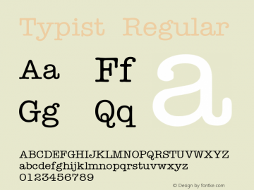 Typist Regular Print Artist: Sierra On-Line, Inc.图片样张