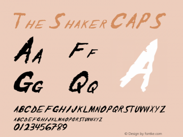 The Shaker CAPS 1.0 Font Sample