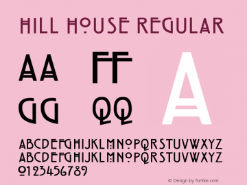 Hill House Regular OTF 1.000;PS 001.000;Core 1.0.34图片样张