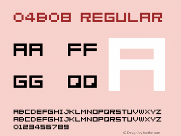 04b08 Regular Macromedia Fon￿ographer 4.1J 03.3.25 Font Sample