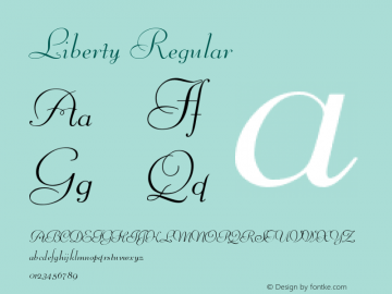 Liberty Regular Version 001.000 Font Sample