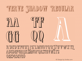 Verve Shadow Regular 1.0 Font Sample