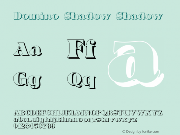 Domino Shadow Shadow Version 002.001 Font Sample