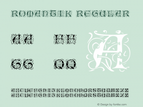 Romantik Regular 1.23 Font Sample