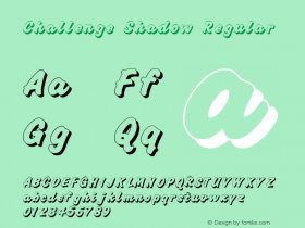 Challenge Shadow Regular 1.15 Font Sample