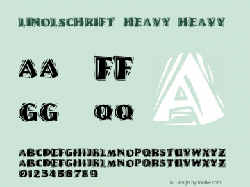 Linolschrift Heavy Heavy Version 001.025 Font Sample