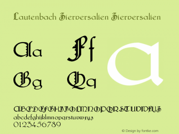 Lautenbach Zierversalien Zierversalien Version 001.000 Font Sample