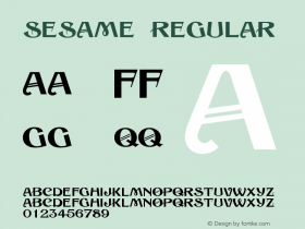 Sesame Regular Version 001.024 Font Sample