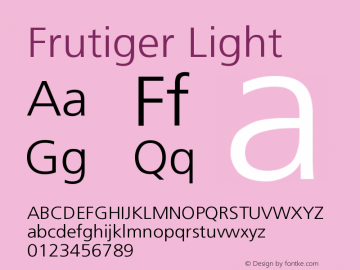 frutiger light font free download ttf