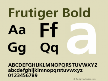 Frutiger Bold Version 001.001图片样张