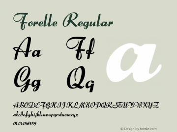 Forelle Regular 1.5 Font Sample