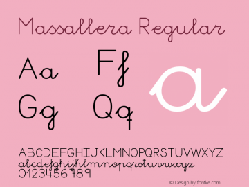 Massallera Regular Unknown Font Sample