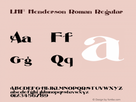 LHF Henderson Roman Regular Version 000.000 Font Sample