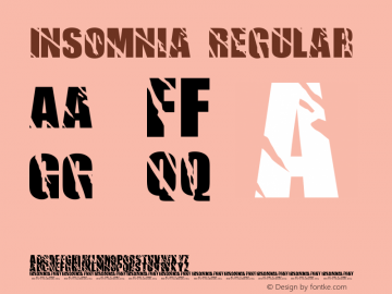 Insomnia Regular Version 1.0 Font Sample