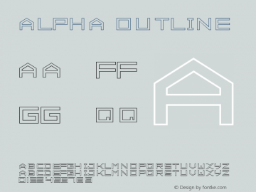 ALPHA OUTLINE Macromedia Fontographer 4.1.5 24/6/08 Font Sample