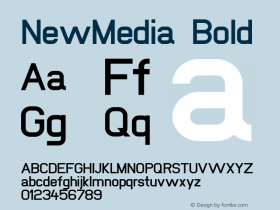 NewMedia Bold Version 1.02 Font Sample