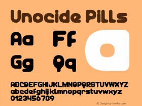 Unocide Pills Version 2003.06.18 Font Sample