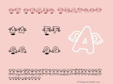 AK ANGEL Regular Macromedia Fontographer 4.1J 06.10.7图片样张