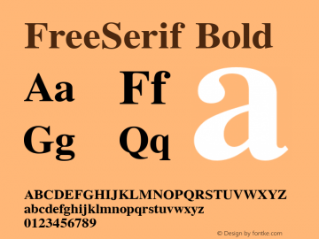 FreeSerif Bold Version 0412.2268图片样张