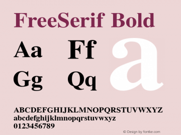 FreeSerif Bold Version 0412.2268图片样张