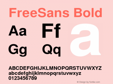 FreeSans Bold Version 0412.2261 Font Sample