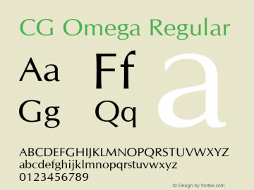 CG Omega Regular Version 1.3 (Hewlett-Packard)图片样张