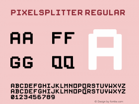 PixelSplitter Regular 1.0 2003-08-23 Font Sample