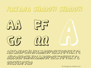 Katana Shadow Shadow 2 Font Sample