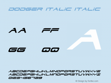 Dodger Italic Italic 2图片样张