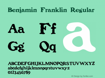 Benjamin Franklin Regular 1.0图片样张