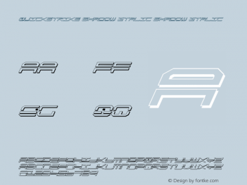 QuickStrike Shadow Italic Shadow Italic 2图片样张
