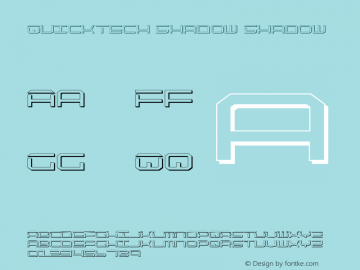 QuickTech Shadow Shadow 2 Font Sample