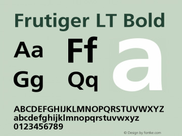 Frutiger LT Bold Version 006.000图片样张
