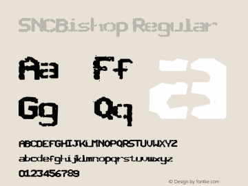 SNCBishop Regular 1.03 Font Sample