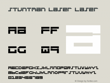 Stuntman Laser Laser 2 Font Sample