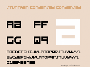 Stuntman Condensed Condensed 2 Font Sample