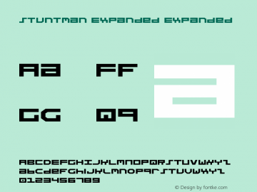 Stuntman Expanded Expanded 2 Font Sample