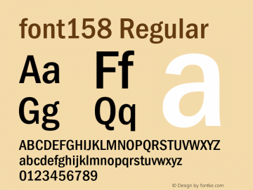 font158 Regular Unknown图片样张