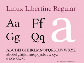 Linux Libertine Regular Version 4.1.8图片样张