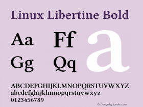 Linux Libertine Bold Version 4.0.2图片样张