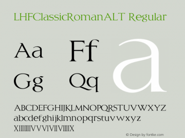 LHFClassicRomanALT Regular 001.000图片样张