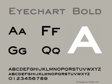 Eyechart Bold The IMSI MasterFonts Collection, tm 1995, 1996 IMSI (International Microcomputer Software Inc.)图片样张